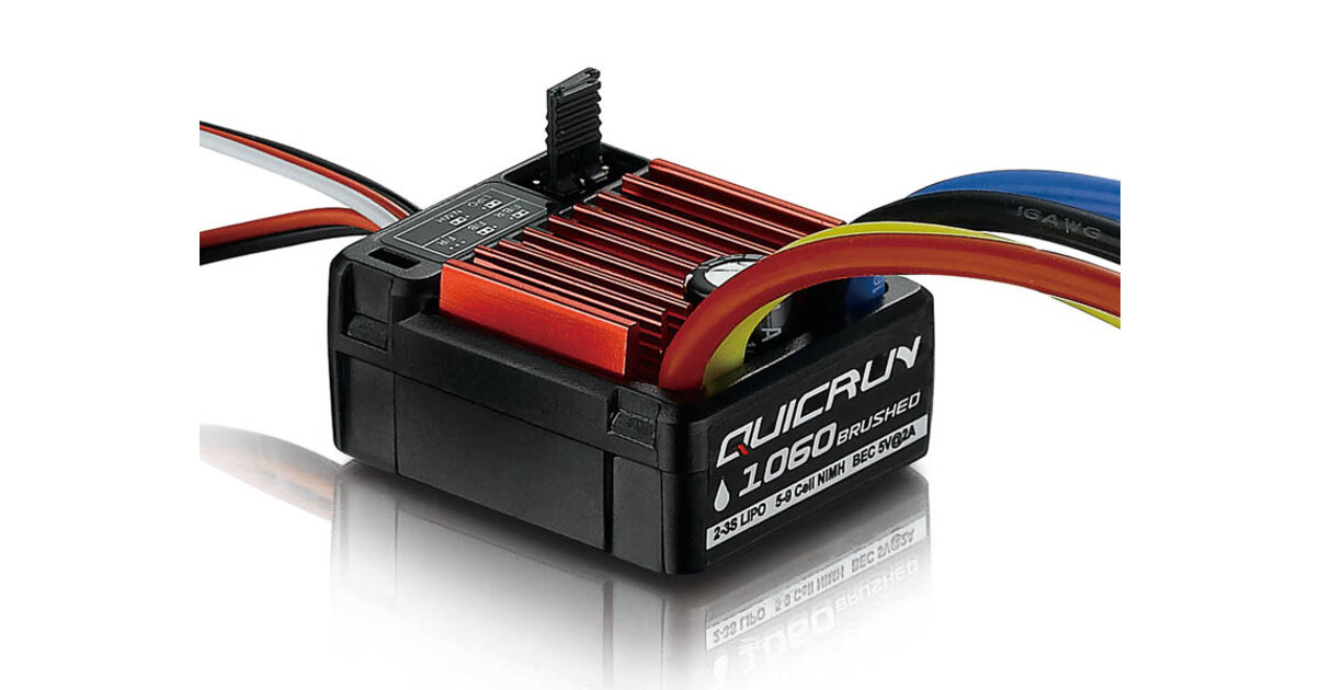 HobbyWing QuicRun 1060 60A ESC Brushed Per Auto 1/10 RC - Regolatore Elettrico